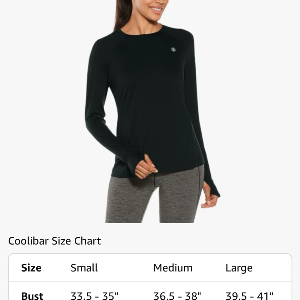 Coolibar Women's Black Long Sleeve Top